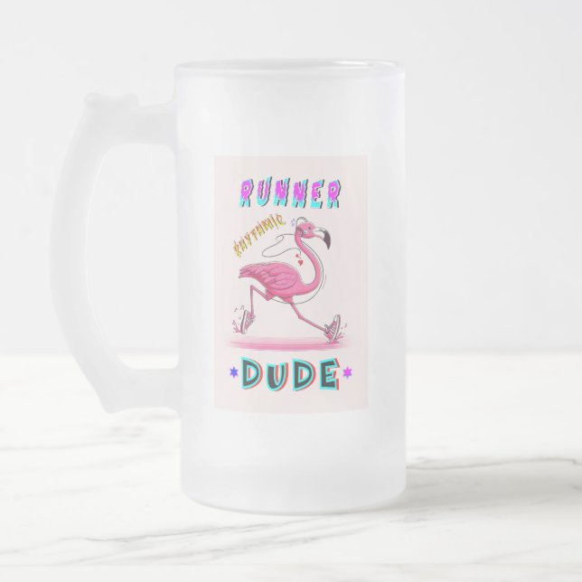 Caneca De Cerveja Vidro Jateado Runner Rhythmic Dude (Esquerda)