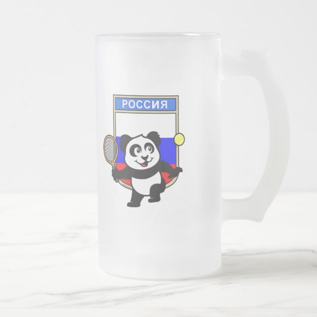 Caneca De Cerveja Vidro Jateado Rússia Tênis Panda (Direita)