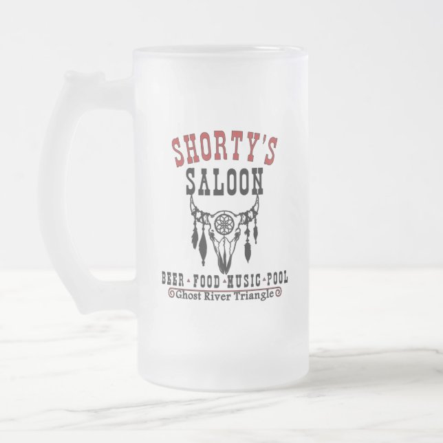 Caneca De Cerveja Vidro Jateado Salão de Shorty (Esquerda)