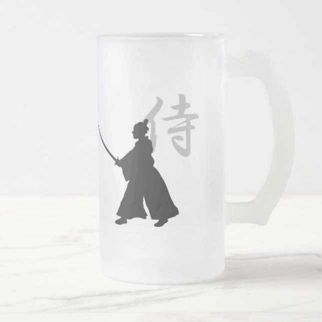 Caneca De Cerveja Vidro Jateado Samurai obtido? Caneca de vidro (Direita)