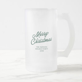 Caneca De Cerveja Vidro Jateado Santa “Bottoms Up” Funny Holiday Party Gift