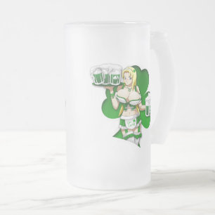 Caneca De Cerveja Vidro Jateado São Patricks