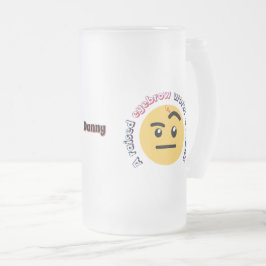 Caneca De Cerveja Vidro Jateado Sass de Sobrancelha: Uma Sobrancelha Levantada Faz