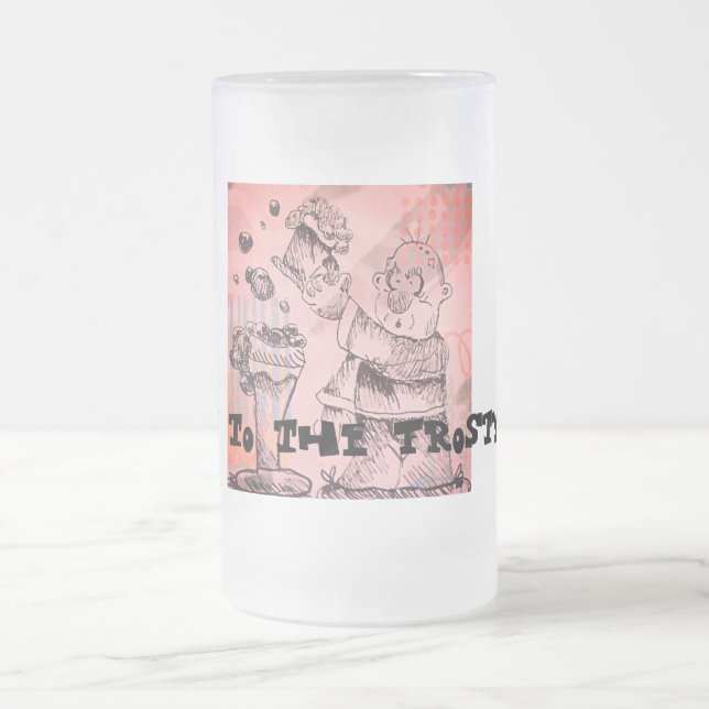 Caneca De Cerveja Vidro Jateado Saudação à bebida gelada (Centro)