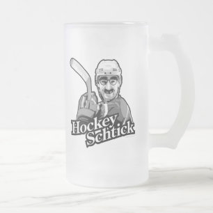 Caneca De Cerveja Vidro Jateado Schtick de Hóquei
