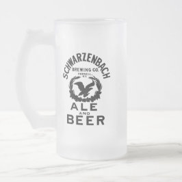 Caneca De Cerveja Vidro Jateado Schwarzenbach Brewing Co. Fosco