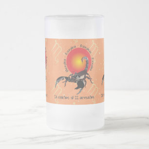Caneca De Cerveja Vidro Jateado Scorpione 24 al ottobre 22 Tazze novembre
