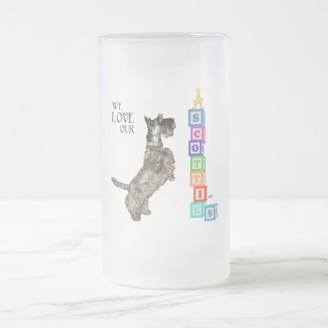 Caneca De Cerveja Vidro Jateado Scottie Encontra Prêmio (Centro)