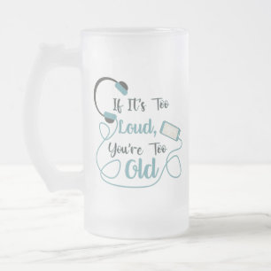 Caneca De Cerveja Vidro Jateado Se é muito alto, você é muito velho, música, citaç
