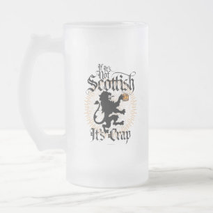 Caneca De Cerveja Vidro Jateado Se não for Fosco escocês