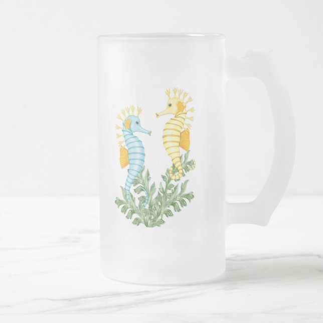 Caneca De Cerveja Vidro Jateado Seacavalo Fantasy (Direita)