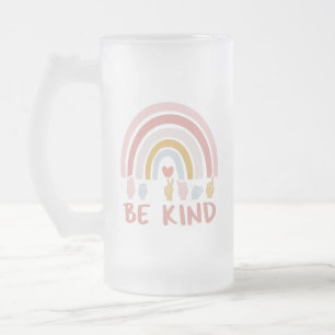 Caneca De Cerveja Vidro Jateado Seja Gentil ASL III - Língua Americana de Sinais