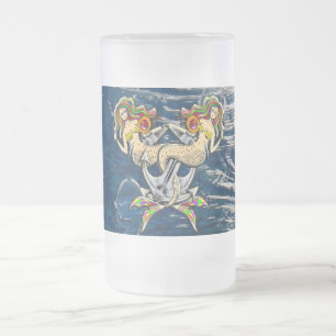 Caneca De Cerveja Vidro Jateado Sereias Ligadas - Design náutico para Pavimentos d