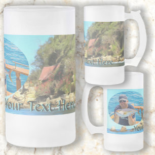 Caneca De Cerveja Vidro Jateado Serena Yelapa 0758