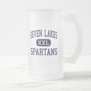 Caneca De Cerveja Vidro Jateado Sete lagos - Spartans - segundo grau - Katy Texas