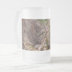 Caneca De Cerveja Vidro Jateado Seven Falls Colorado Fosco Mug