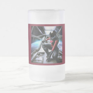 Caneca De Cerveja Vidro Jateado SF Hero a bordo nave espacial 2