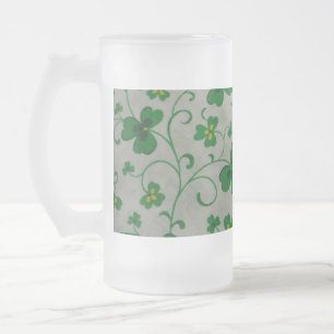Caneca De Cerveja Vidro Jateado Shamrock Beer Mugs