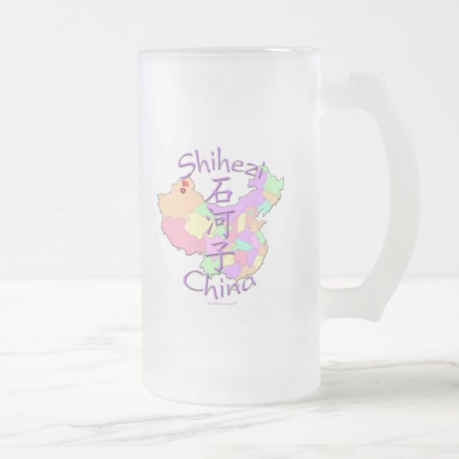Caneca De Cerveja Vidro Jateado Shihezi China (Direita)
