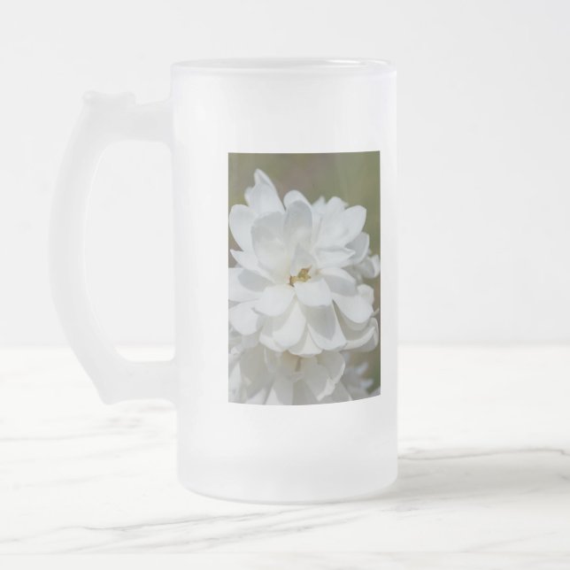 Caneca De Cerveja Vidro Jateado Silky Magnoly (Esquerda)