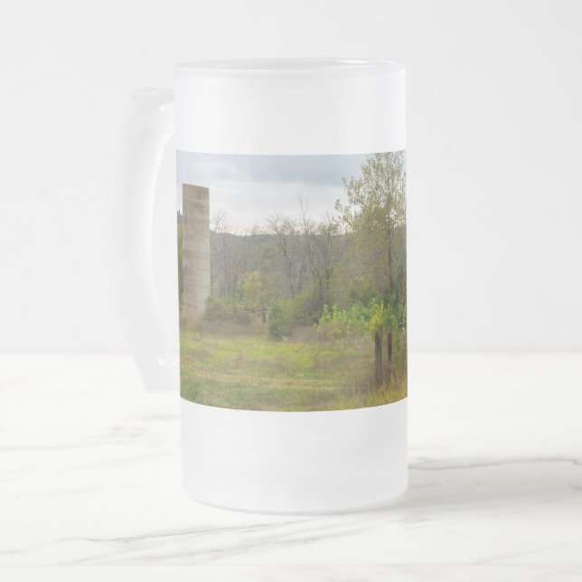 Caneca De Cerveja Vidro Jateado Silo Ainda Mantém Fosco Mug (Frente Esquerda)