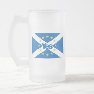 Caneca De Cerveja Vidro Jateado Sim à bandeira independente de Scotland do europe