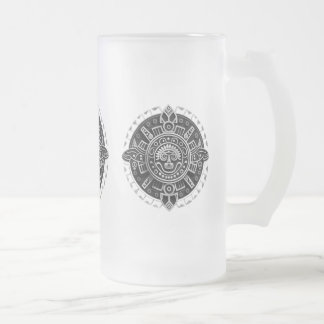 Caneca De Cerveja Vidro Jateado Símbolo maia