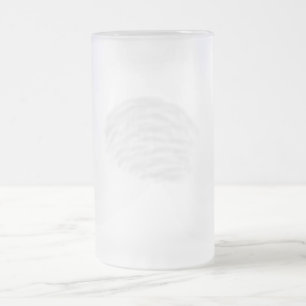 Caneca De Cerveja Vidro Jateado simples e mínimo adicione sua foto de monograma de