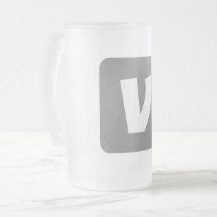Caneca De Cerveja Vidro Jateado simples e mínimo adicione sua foto de monograma de