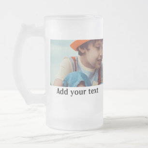 Caneca De Cerveja Vidro Jateado SIMPLES MINIMAL adicione o nome da sua foto texto 