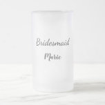 Caneca De Cerveja Vidro Jateado SIMPLLE MINIMAL adicione seu nome como bridesmaid<br><div class="desc">design</div>