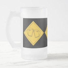 Caneca De Cerveja Vidro Jateado Sinal de Amantes de Cerveja