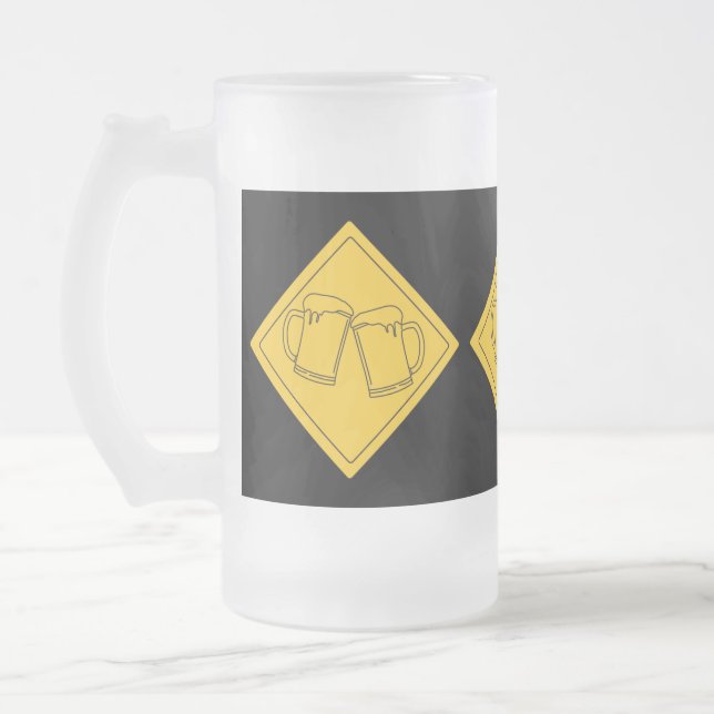 Caneca De Cerveja Vidro Jateado Sinal de Amantes de Cerveja (Esquerda)