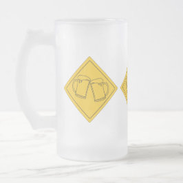 Caneca De Cerveja Vidro Jateado Sinal de Amantes de Cerveja