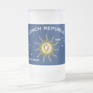 Caneca De Cerveja Vidro Jateado Sinalizador da República de Conch