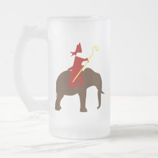 Caneca De Cerveja Vidro Jateado Sinterklaas op een olifant