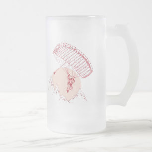 Caneca De Cerveja Vidro Jateado Skydiver
