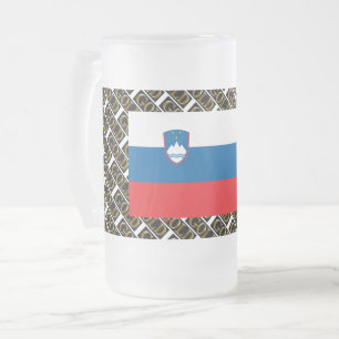 CANECA DE CERVEJA VIDRO JATEADO SLOVENIA FOSCO BEER MUG 