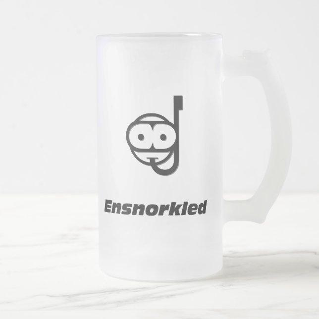 Caneca De Cerveja Vidro Jateado Snorkel Ensnorkled (Direita)