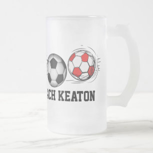 Caneca De Cerveja Vidro Jateado Soccer Mug por SRF