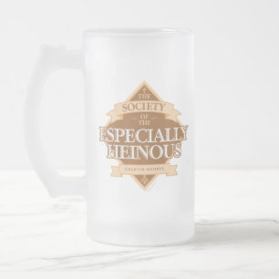 Caneca De Cerveja Vidro Jateado Sociedade de Especialmente Heinous