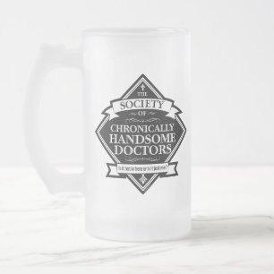 Caneca De Cerveja Vidro Jateado Sociedade de Médicos Cronicamente Bonitos - Dr. En