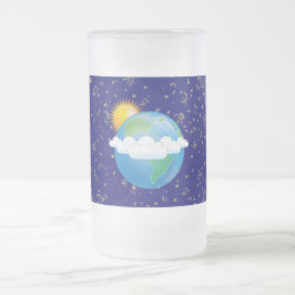 Caneca De Cerveja Vidro Jateado Sol & Terra -