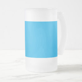Caneca De Cerveja Vidro Jateado Solid Cyan Blue Background | Summer Minimal Style