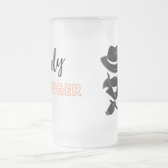 Caneca De Cerveja Vidro Jateado Solitário Stranger (Centro)