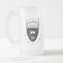 Caneca De Cerveja Vidro Jateado Somente O Barbudo Sobrevive
