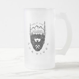 Caneca De Cerveja Vidro Jateado Somente O Barbudo Sobrevive