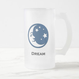 Caneca De Cerveja Vidro Jateado Sonho das estrelas da lua