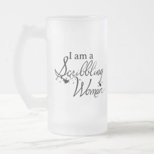Caneca De Cerveja Vidro Jateado "Sou uma Mulher Escrivadora"
