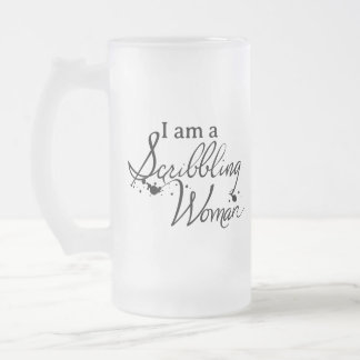 Caneca De Cerveja Vidro Jateado "Sou uma Mulher Escrivadora"